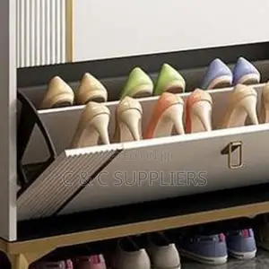 Modern Shoe Storage Cabinet - White