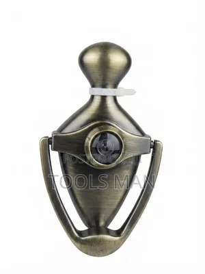 Antique Brass Door Knocker with Peephole Camera