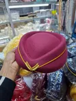 Maroon Stewardess/Air Hostess Hat - 3