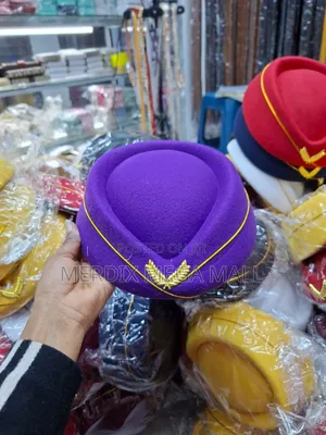 Purple Stewardess Air Hostess Hat