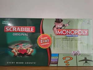 Mchezo wa Bodi wa Scrabble & Monopoly 2-in-1