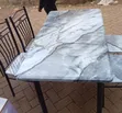 Seti ya Meza ya Kulia ya Marumaru ya Viti 4 - Muundo wa Kisasa - 1