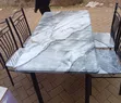 Jedwali la Kisasa la Kulia la Marble la Viti 4 - 1