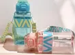 800ml Sports Water Bottle yenye Straw - 3