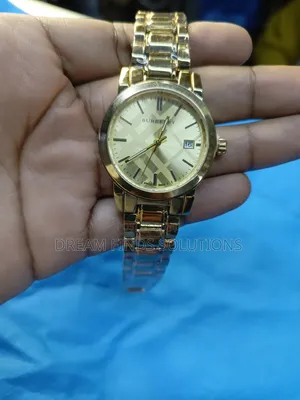 Burberry Iconic Check Gold-Tone Watch