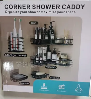 Set ya Vipande 5 vya Shower Caddy vya Chuma cha Kutupwa