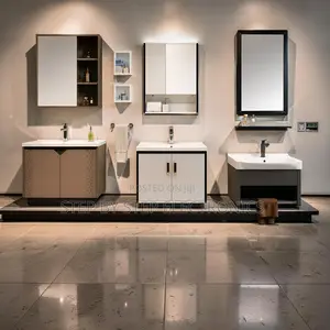 Large Wall Mounted Bathroom Vanity Cabinet with Mirror