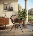 Kiti cha Kula cha Eames Kirefu - Brown - 3