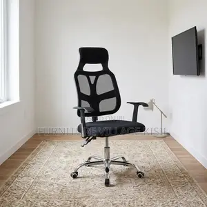 Ergonomic Swivel Office Chair - Black