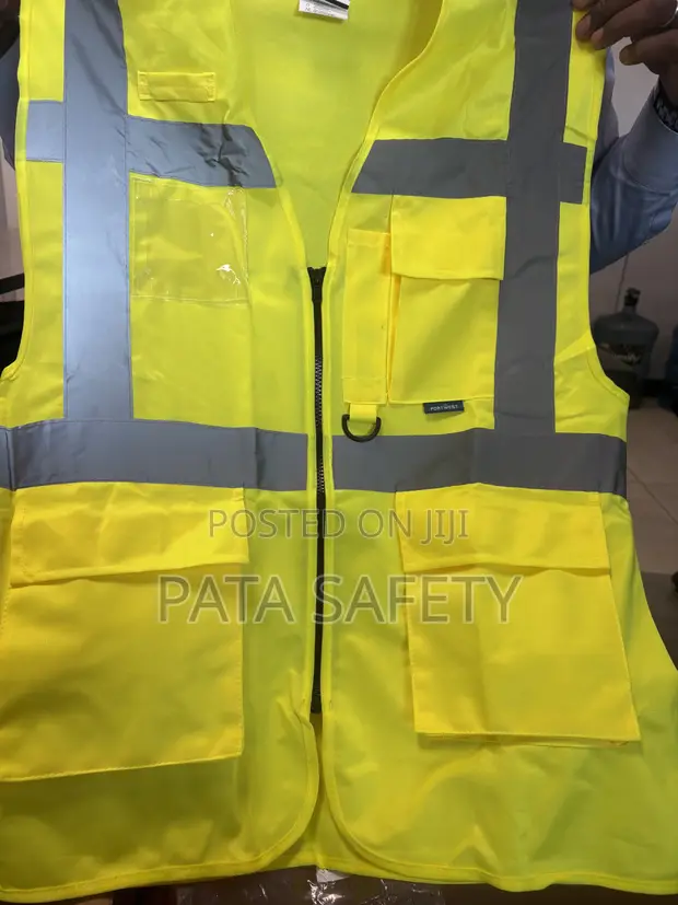 Vaultex Reflective Safety Vest with Pockets and Zip - 1