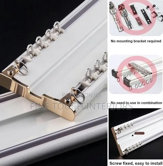 Double Curtain Rails for Bedrooms & Living Rooms - 1