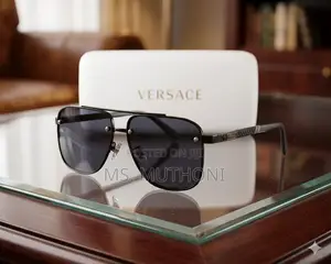 Miwani ya Versace Nyeusi Kabisa kwa Wanaume