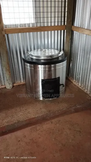 100 Litre Energy-Saving Firewood Jiko - Stainless Steel