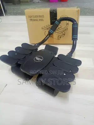 Adjustable Abdominal Roller with 8-Wheel Support
