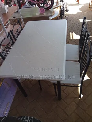 Executive 4-Seater Dining Table with Marble Top