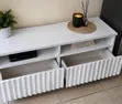 Modern Luxury TV Stand na Rafu & Kabati la Kuhifadhia - 1