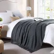 Knitted Tassel Throw Blanket - 5