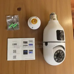 Full Color PTZ Dual Lens WiFi Bulb Camera