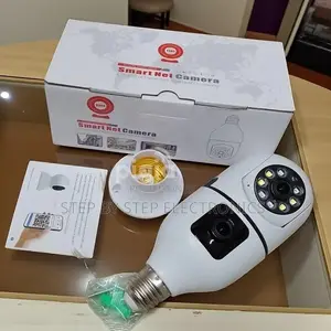 Smart Auto Tracking Dual Lens PTZ WiFi Bulb Camera ya Usalama