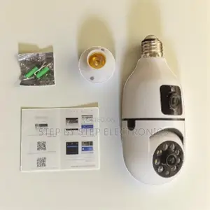 Smart Dual Lens PTZ WiFi Bulb Security Camera