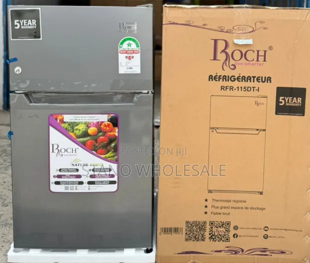 Roch 85L Fridge Mlango Mbili Mpya Kabisa - 1