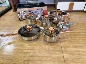 Marwa Yimmitel 12pc Cookware ya Stainless Steel