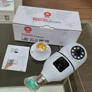 Smart PTZ Dual Lens WiFi Bulb Security Camera