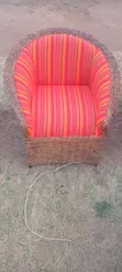 Handwoven Wicker Lounge Chair - 3