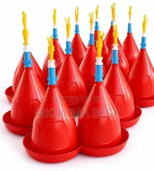 Automatic Chicken Bell Drinker - Red