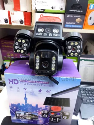 Solar 4G Triple-Lens PTZ Security Camera (V380 Pro) Nje