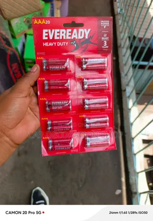Pakiti 20 za Betri za Eveready AAA kwa Remoti, Vichezeo