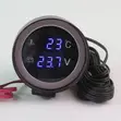 Kipima Joto na Volti cha Gari cha LED cha 2-in-1 - 2