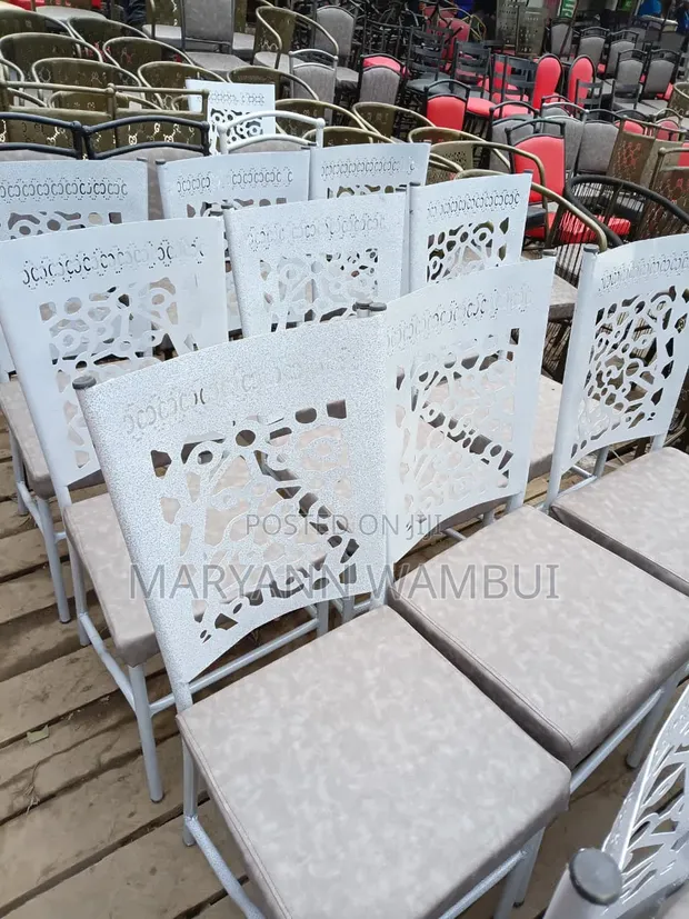 White Low Powder Coated Chairs (Set of 4) - 1