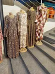 Ladies Long Maxi Dresses - Printed Casual - 1