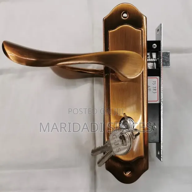 Moment Classical Door Handle Lock - Fedha ya Kale - 1