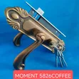 Moment Classical Door Handle Lock - Fedha ya Kale - 3