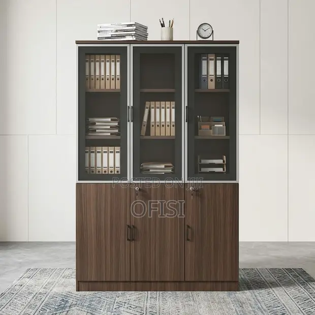 Three-Door Office Storage Cabinet - 1