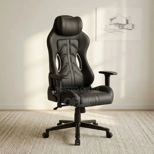 Ergonomic Leather Gaming Chair - Brand New - 1