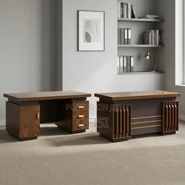 Executive 1400mm Office Desk - Brown - 1