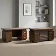 Executive 1400mm Office Desk - Brown - 1