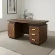 Executive 1400mm Office Desk - Brown - 4