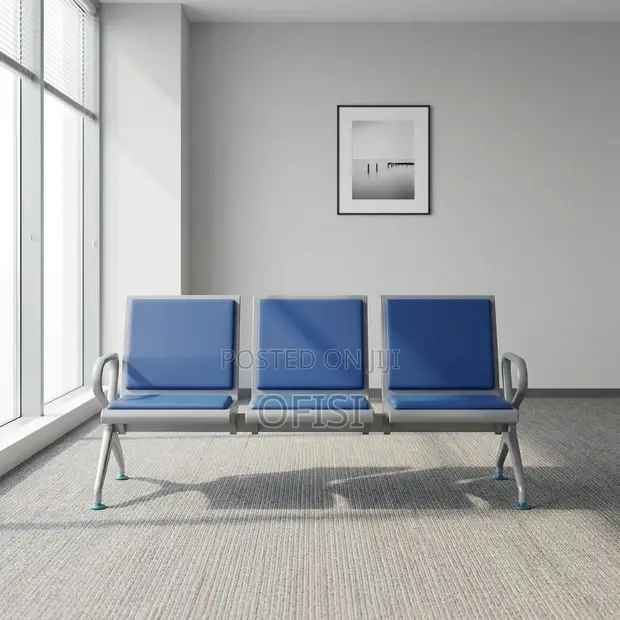 Three-Seater Visitor Bench - Blue - 1