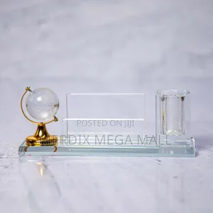 Crystal Globe Desk Organizer