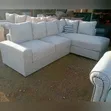 Kochi ya L-Shape ya Seater 5 - Grey Mwepesi - 2