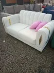 Seti ya Sofa ya Seaters 3 na 2 - Kitambaa cha Cream - 2