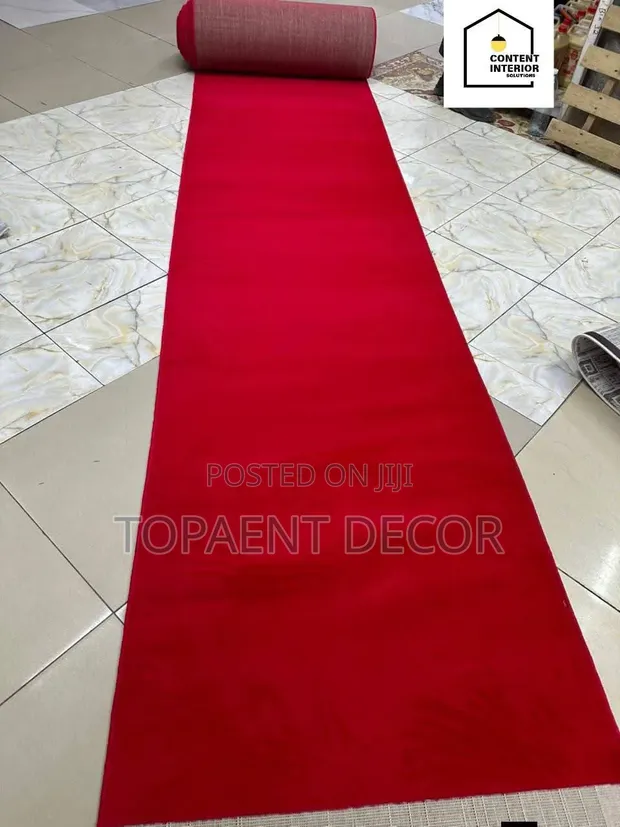Red Walkway/Aisle Runner Carpet for Events - 1