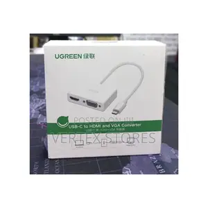 UGREEN MM123 USB-C kwa HDMI + VGA Converter (Nyeupe)