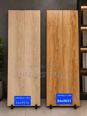 Wood Print Tiles - Light Oak Tone