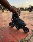 Black 3-Wheel Inline Speed Skates (100mm Wheels, ABEC-9) - 2