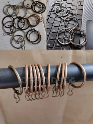 Metallic Round Curtain Rings - Brand New